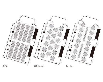 コンベンションホール 見取り図